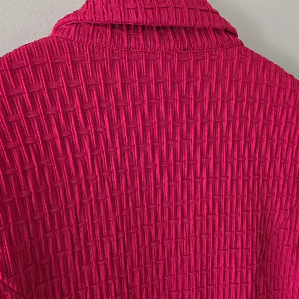 Frank Lyman Design 10 Modern Contemporary Textured Exposed Zipper  Knit Jacket - Picture 12 of 13